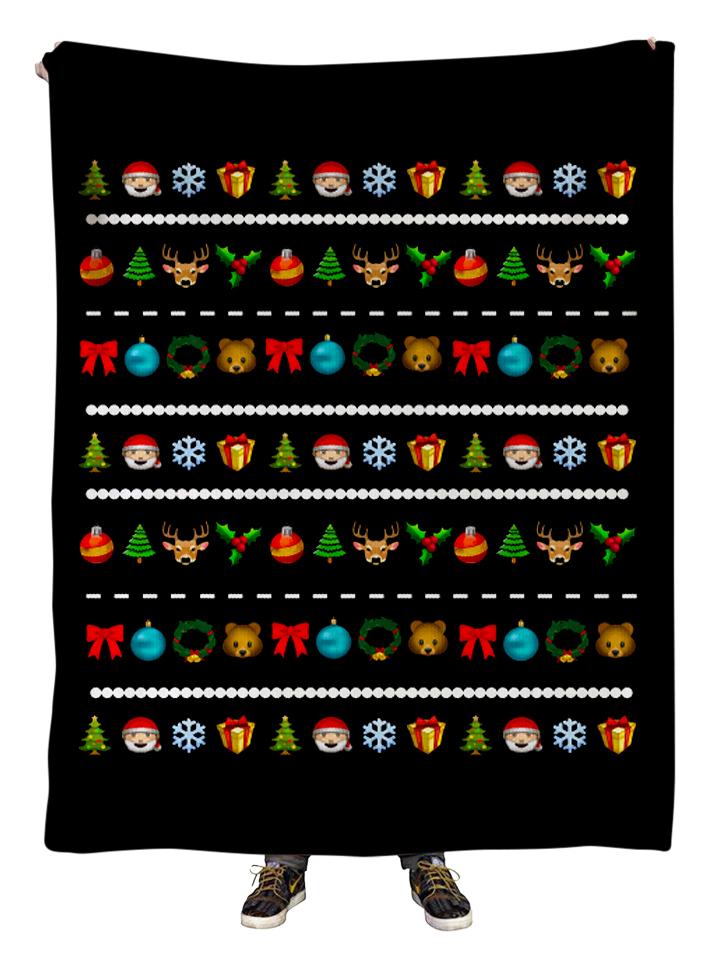 Emoji Christmas Blanket