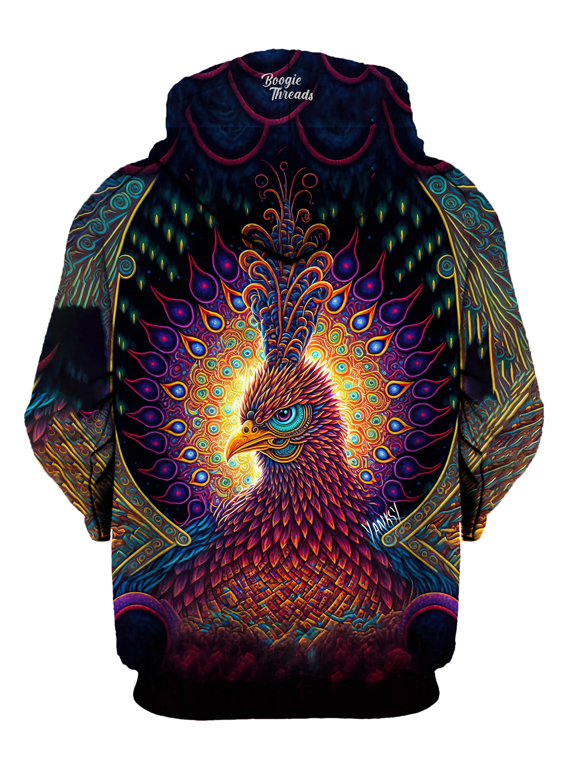 Experience ultimate comfort and style at festivals and raves with this pullover hoodie