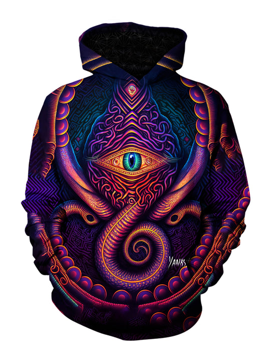 Express your creativity and individuality with this one-of-a-kind trippy pullover hoodie