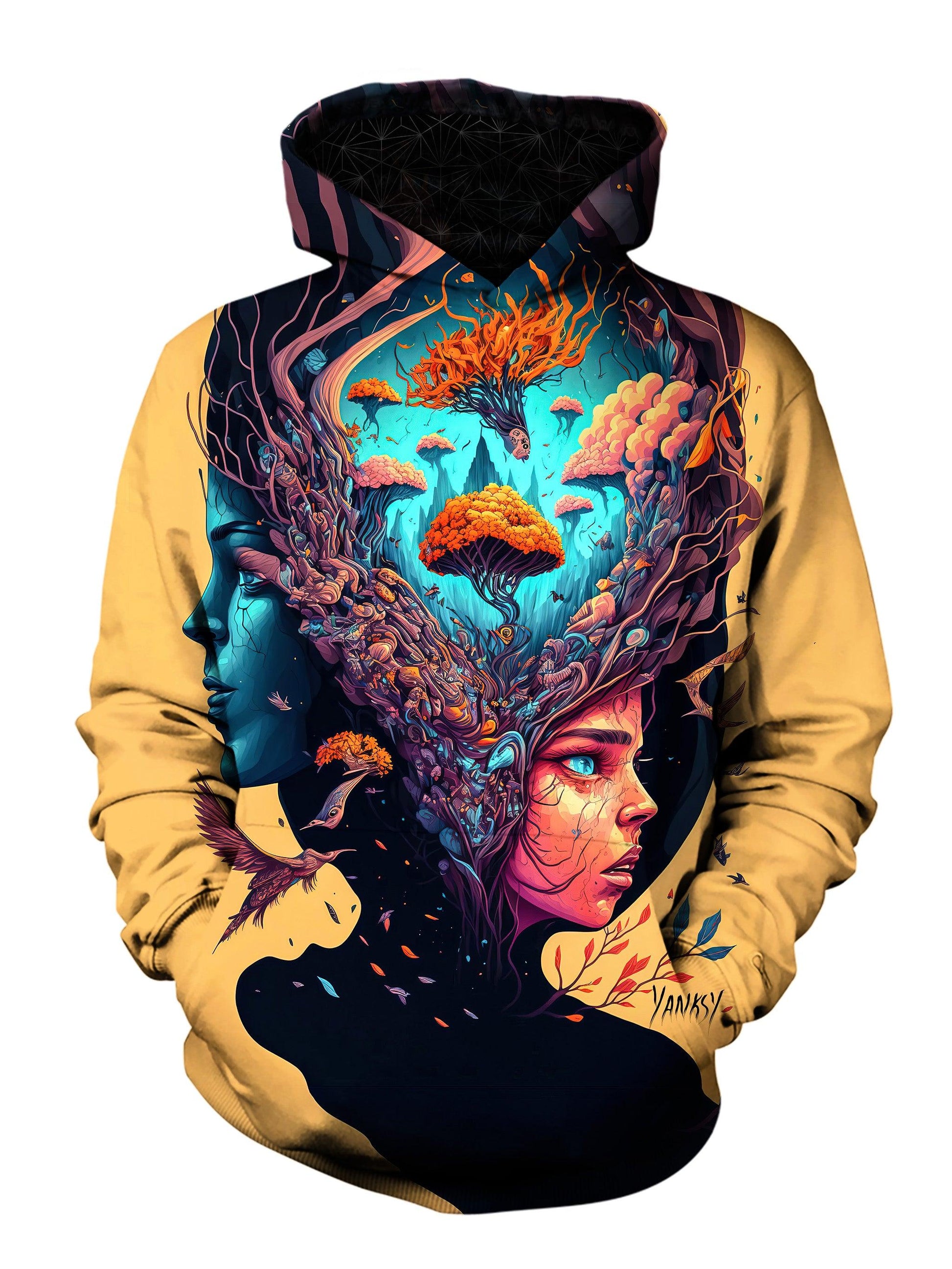 Embrace your inner artist with this one-of-a-kind trippy hoodie