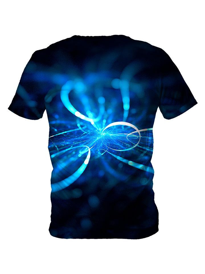 Back view of all over print psychedelic light show t shirt by Gratefully Dyed Apparel. 