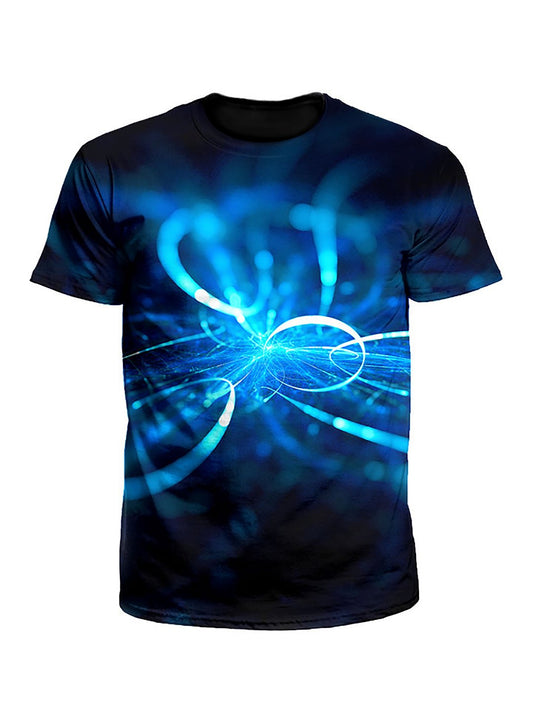 Electric Blue Light Show Unisex T-Shirt - Boogie Threads
