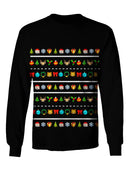 Cute Emoji Christmas Longsleeve Crew Neck