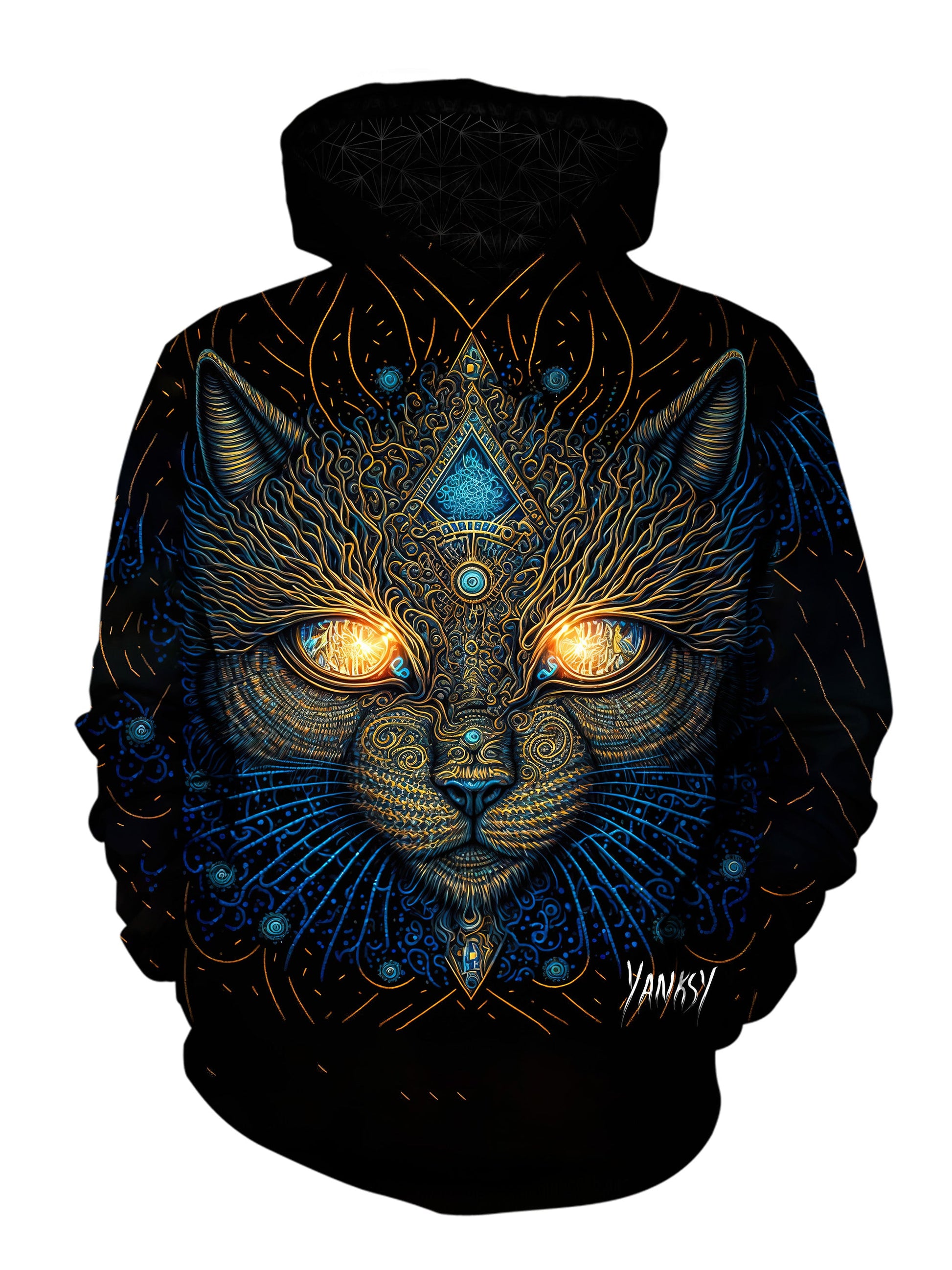 Express your creativity and individuality with this one-of-a-kind trippy pullover hoodie