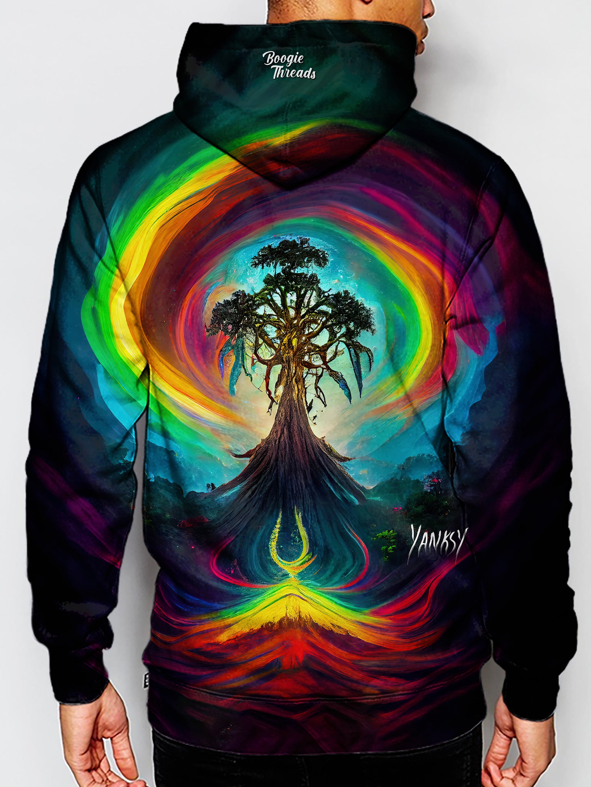 Experience the transformative power of psychedelic design with this one-of-a-kind hoodie