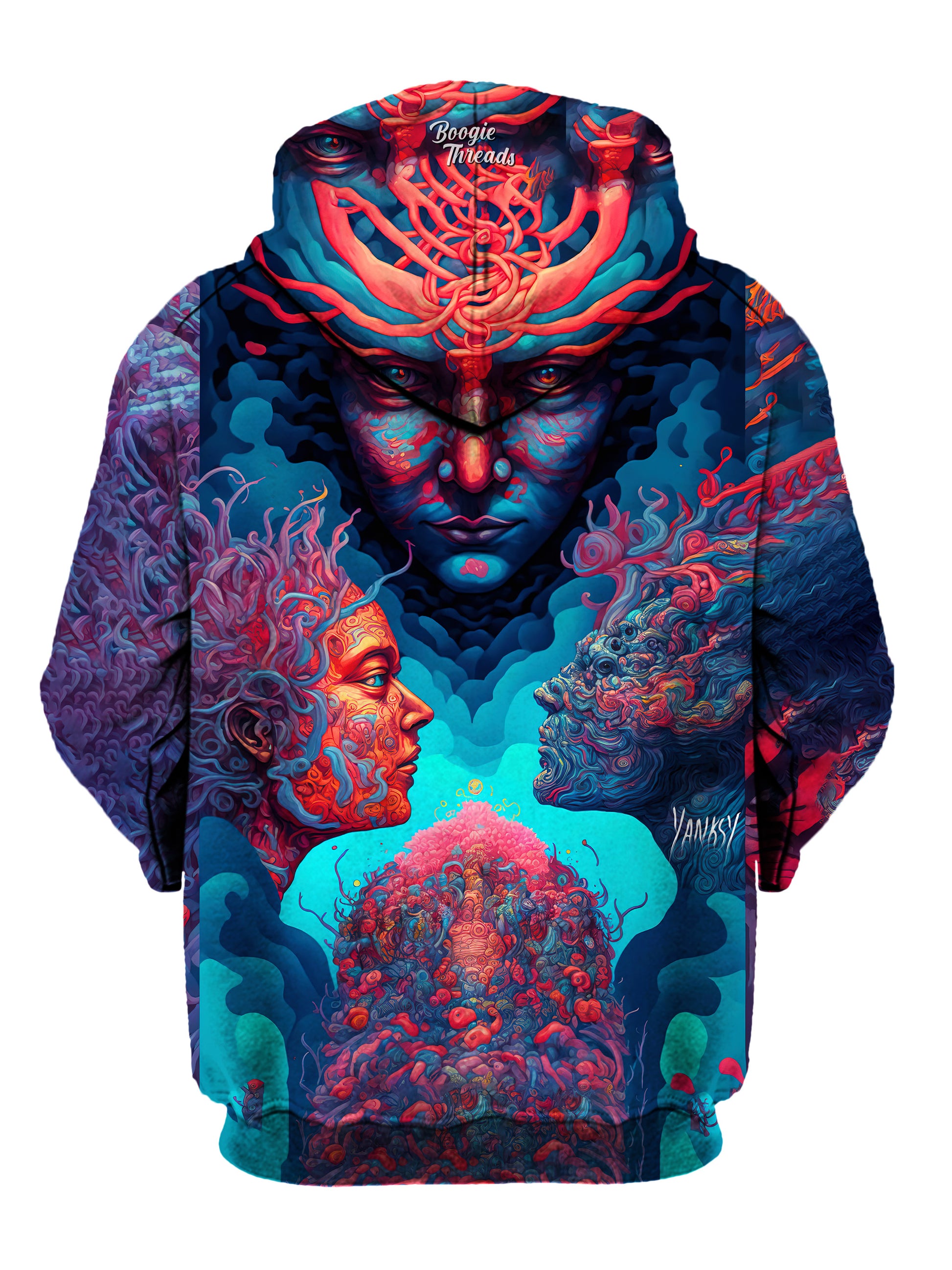 Get ready to make a splash with this mesmerizing sublimation pullover hoodie