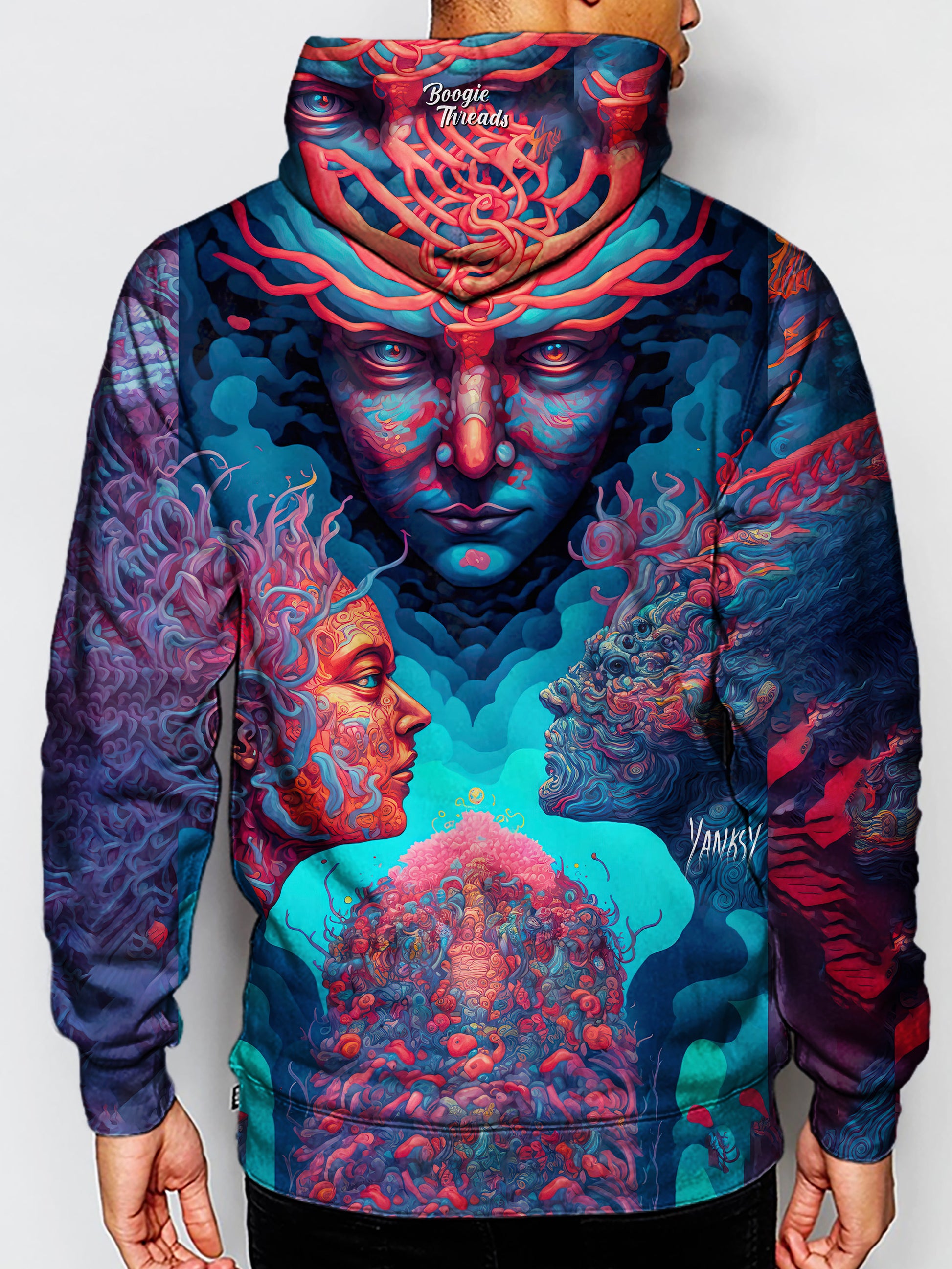 Get ready to enter a world of mesmerizing patterns and vibrant colors with this trippy hoodie