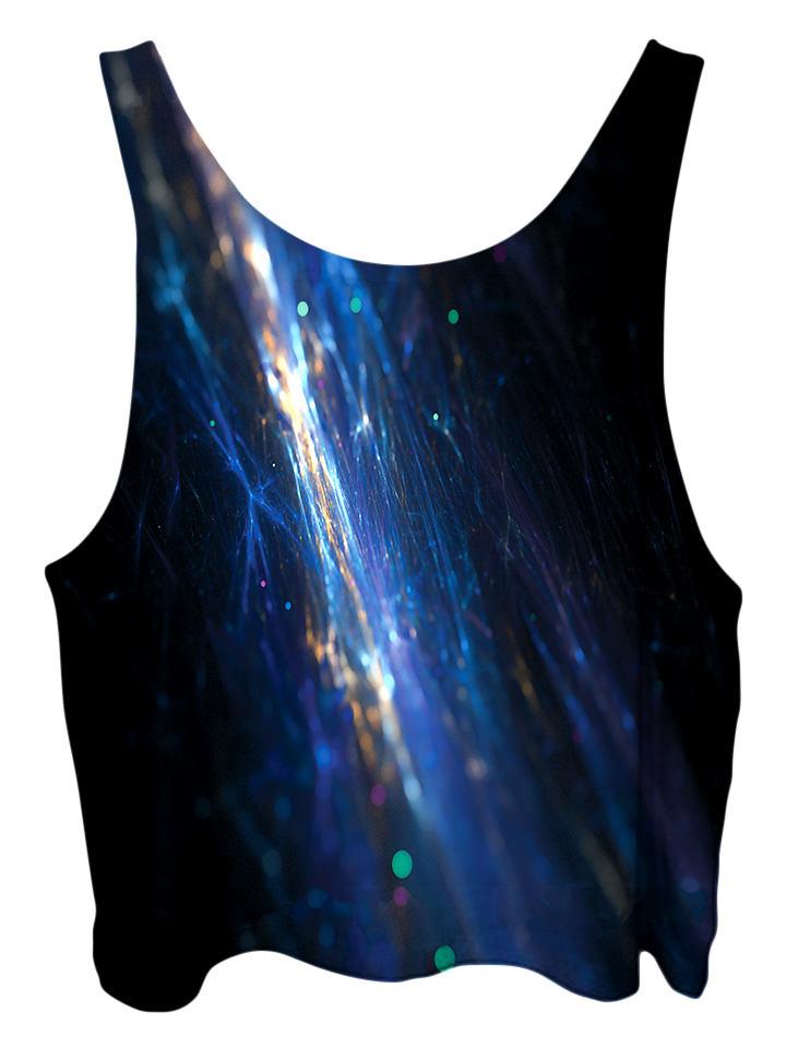 All over print psychedelic space cropped top by Gratefully Dyed Apparel back view.