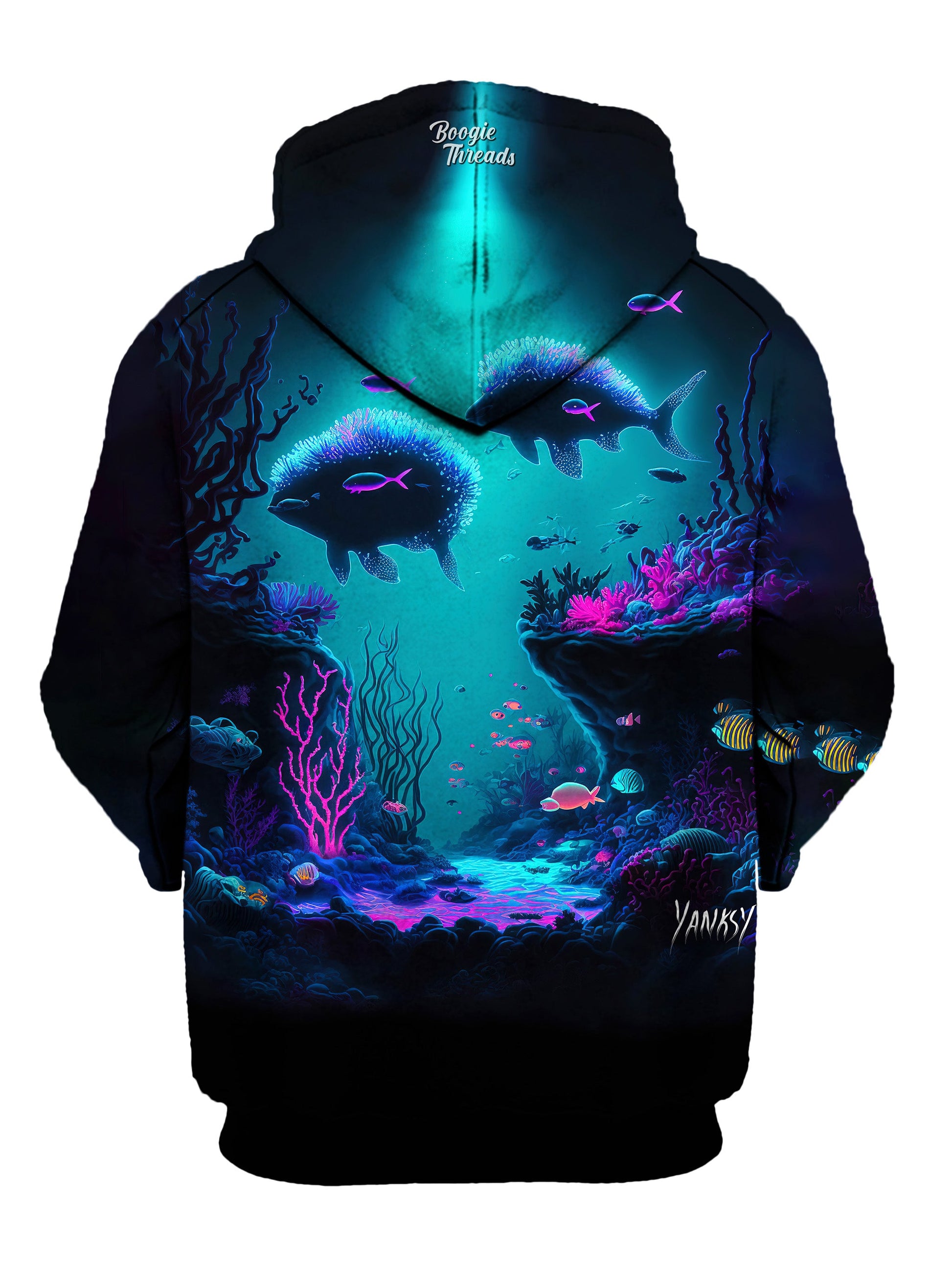 Experience ultimate comfort and style at festivals and raves with this pullover hoodie