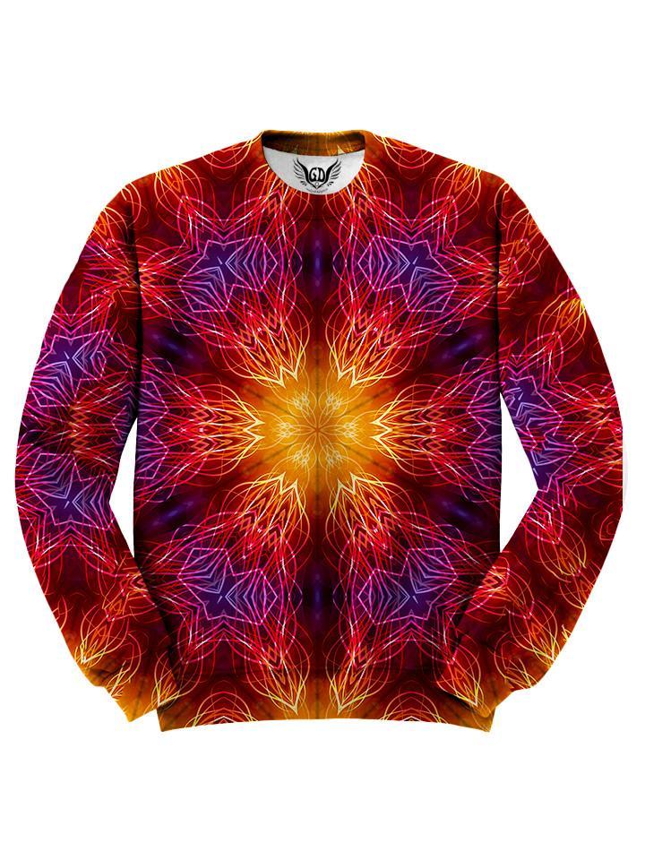 Trippy Red Mandala Sweater Front