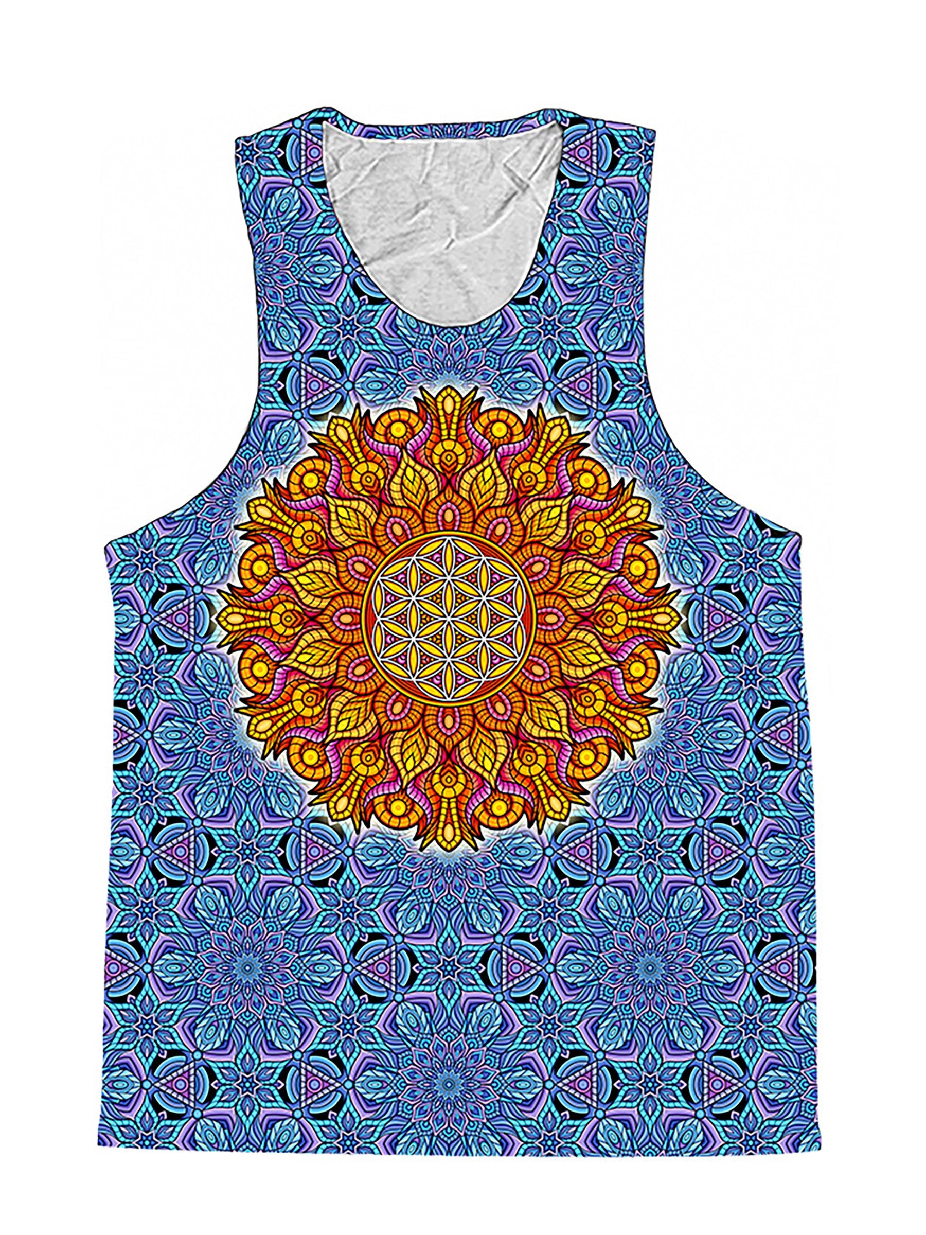 Flower Of Life Sacred Geometry Premium Tank Top - Boogie Threads