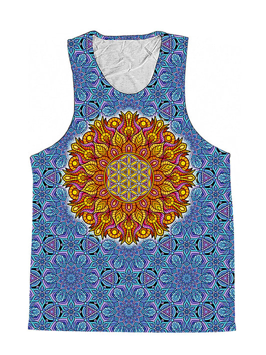Flower Of Life Sacred Geometry Premium Tank Top - Boogie Threads