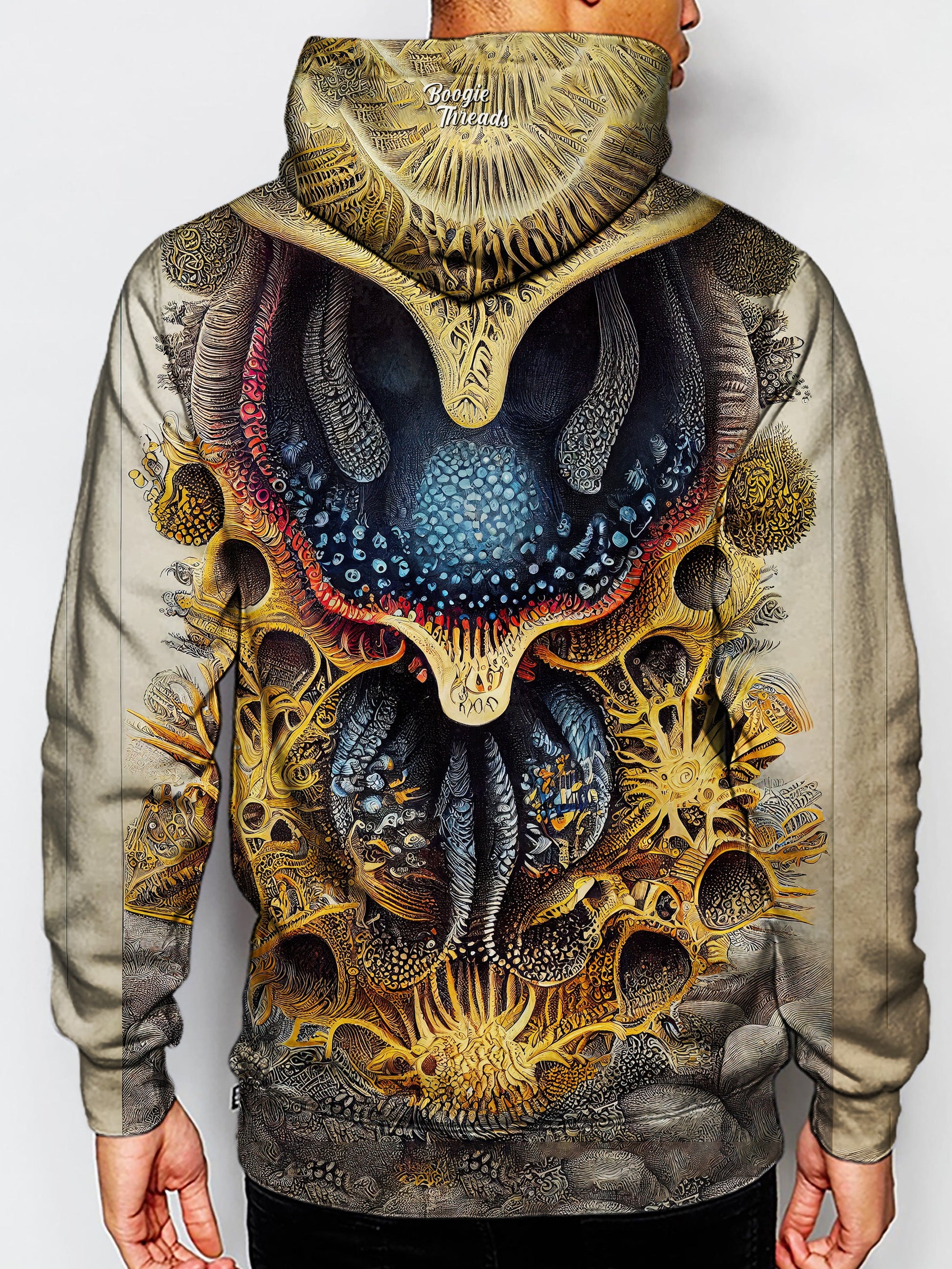 Frightening Flower Unisex Pullover Hoodie - EDM Festival Clothing - Boogie Threads