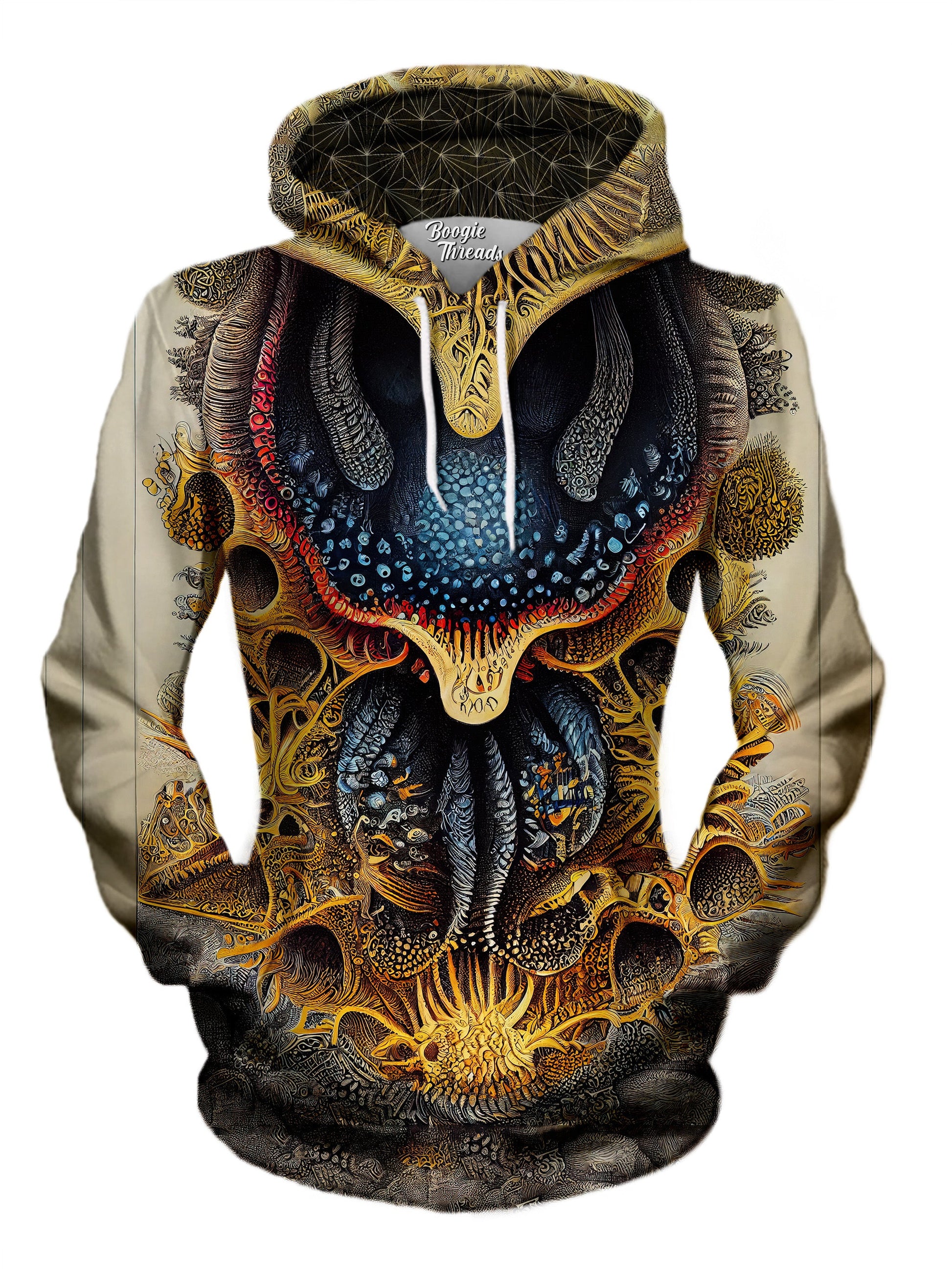 Frightening Flower Unisex Pullover Hoodie - EDM Festival Clothing - Boogie Threads