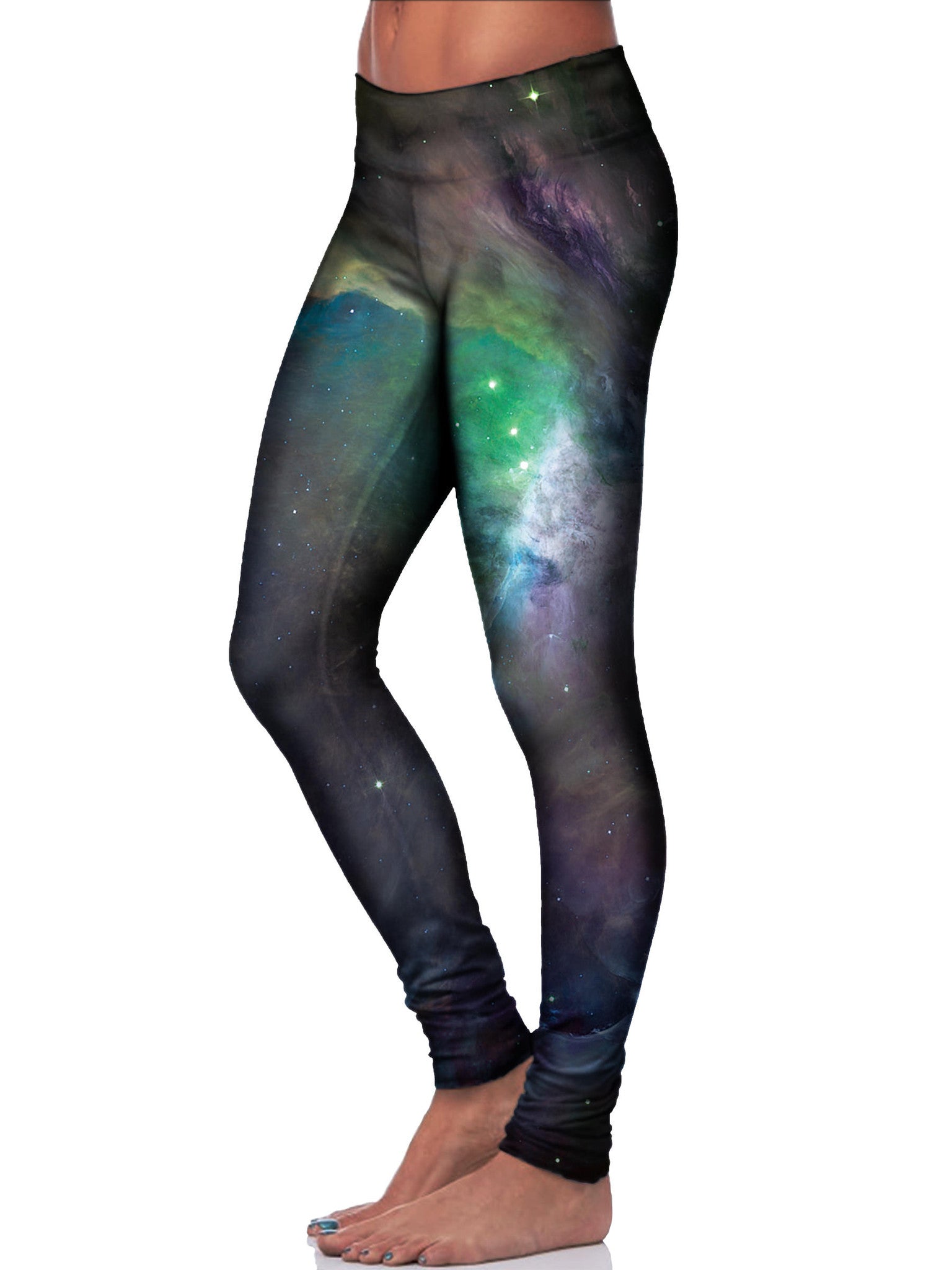 Galactic Green Galaxy Space Leggings