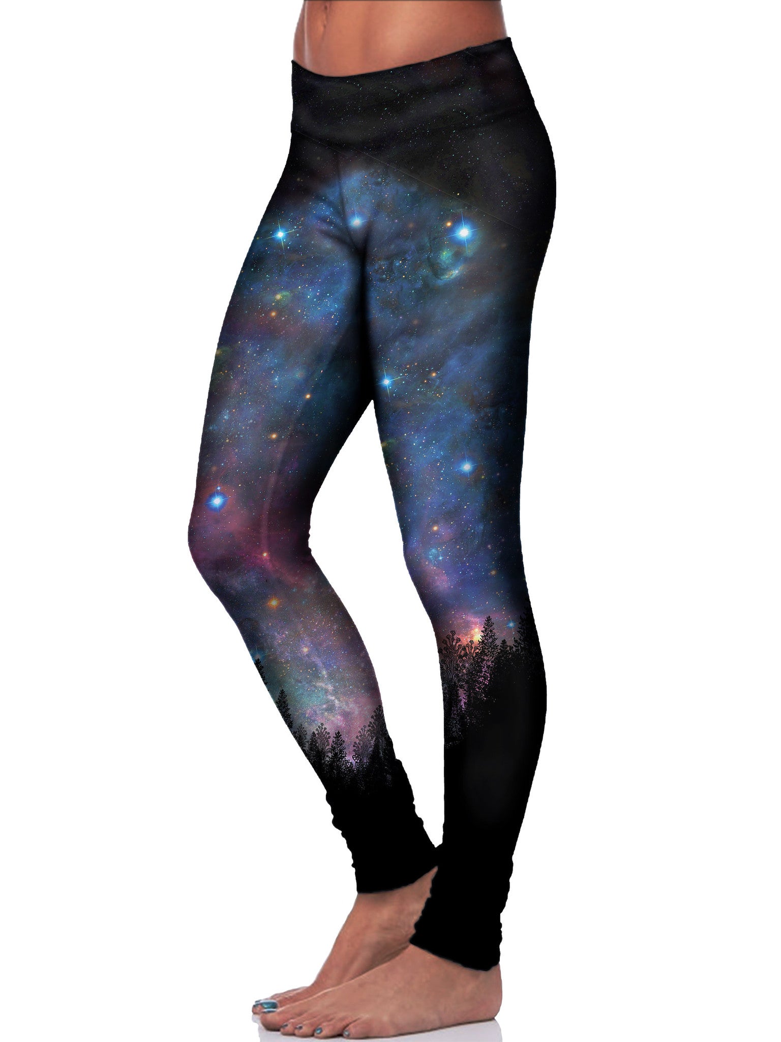 Printed Galaxy Forest Space Leggings - Best Festival Clothing