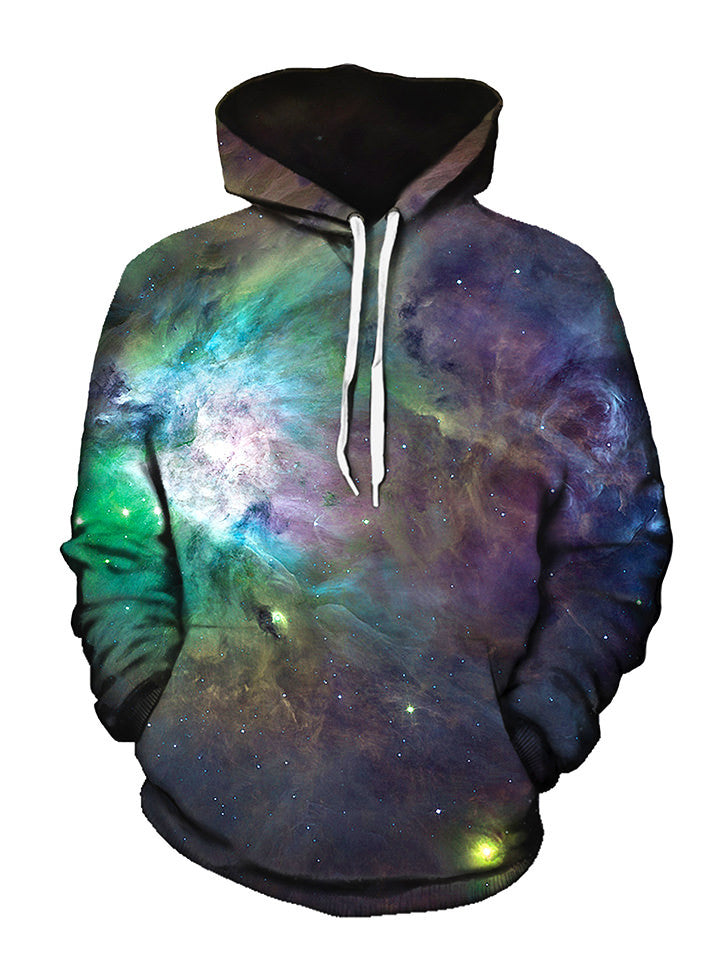 Galactic Green Galaxy Pullover Hoodie - GratefullyDyed - 1