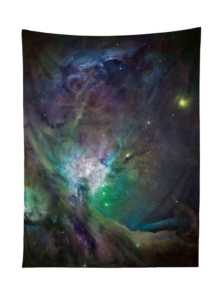 Galactic Green Galaxy Tapestry