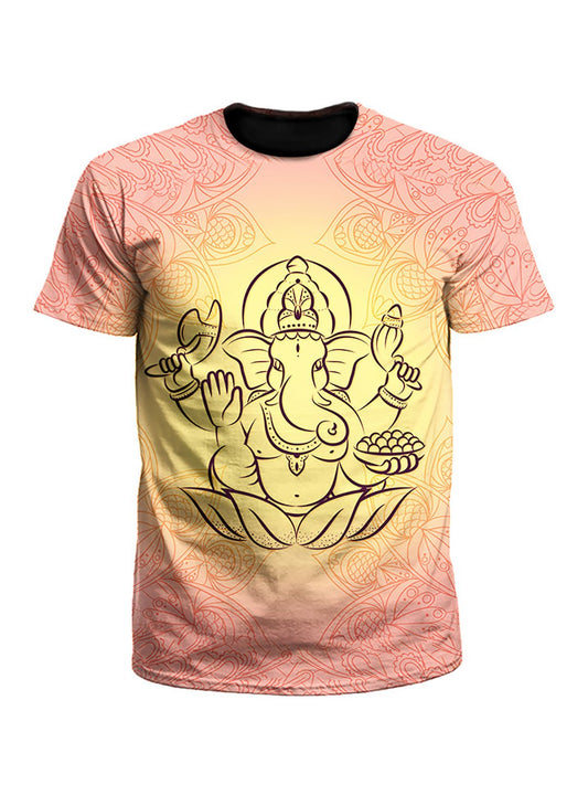 Ganesha Lotus Unisex T-Shirt - Boogie Threads