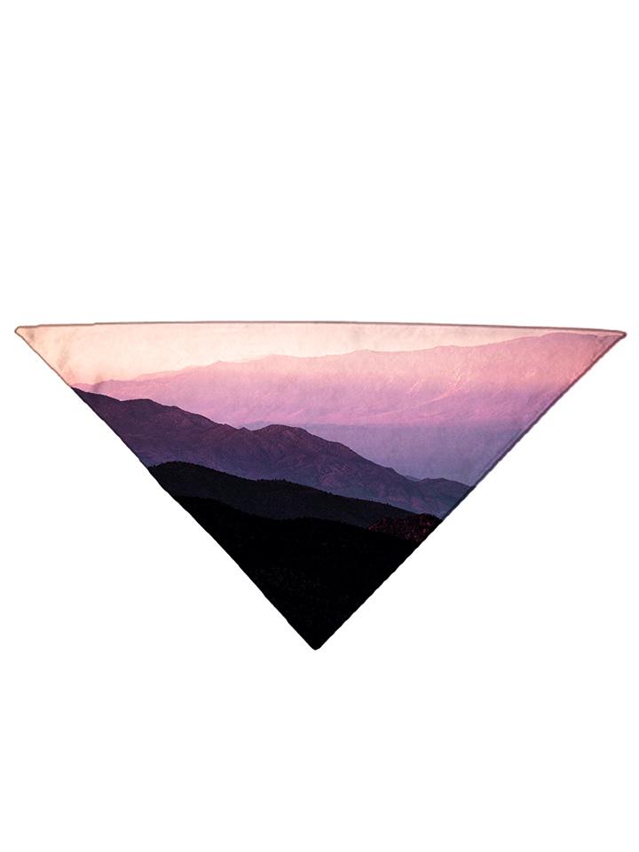 Diagonally folded psychedelic nature printed headband.