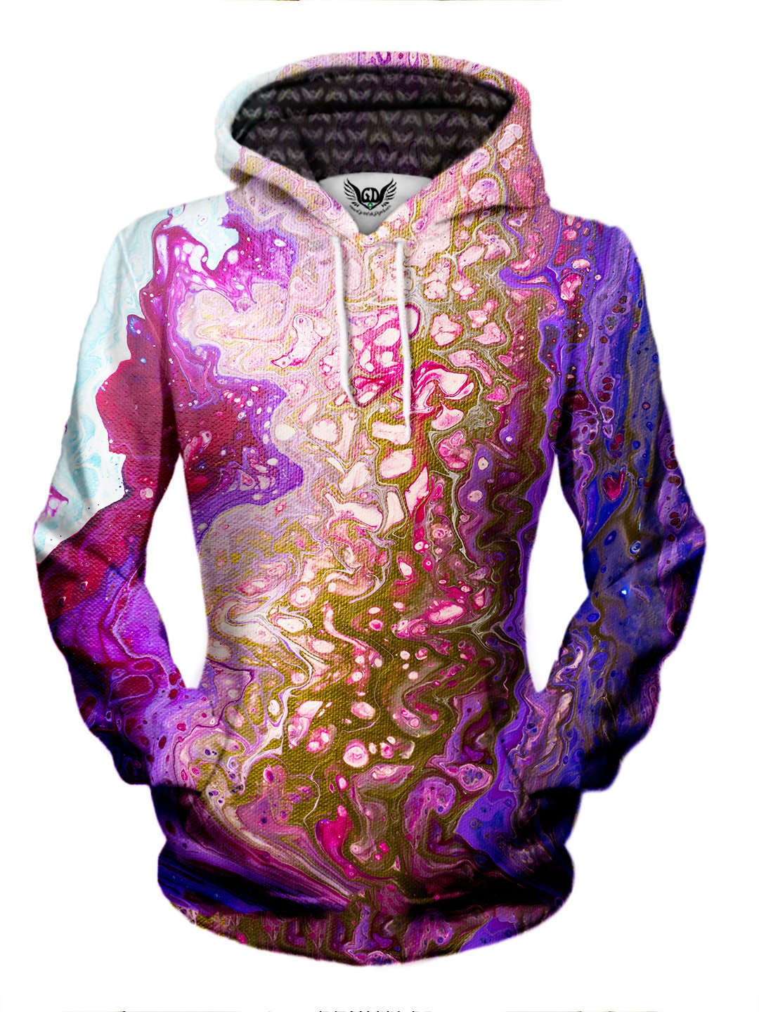 Womens Festival Clothing - Marble Paint Hoodie