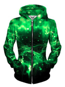 Trippy Green Zip Up For Women