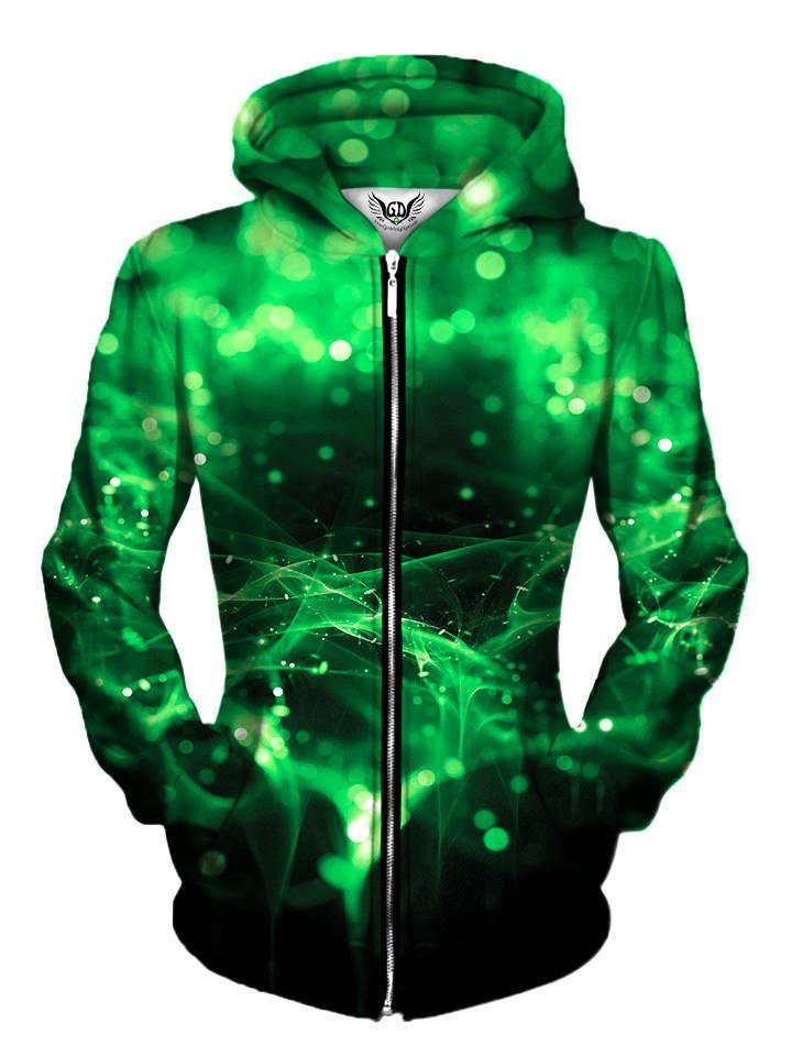 Trippy Green Zip Up For Women