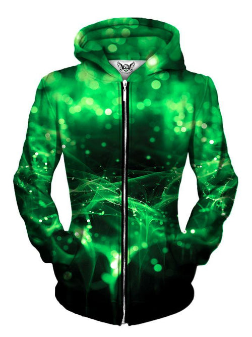 Trippy Green Zip Up For Women