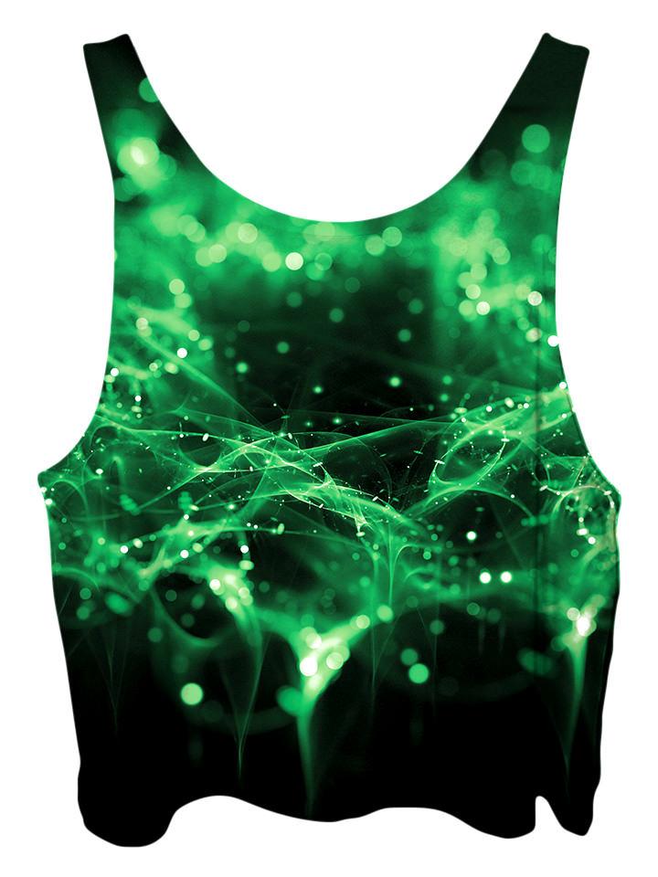 All over print psychedelic space cropped top by Gratefully Dyed Apparel back view.