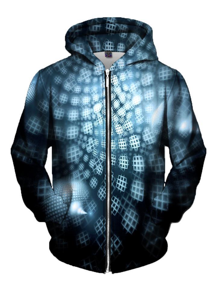 Honeycombs Zip-Up Trippy Hoodie