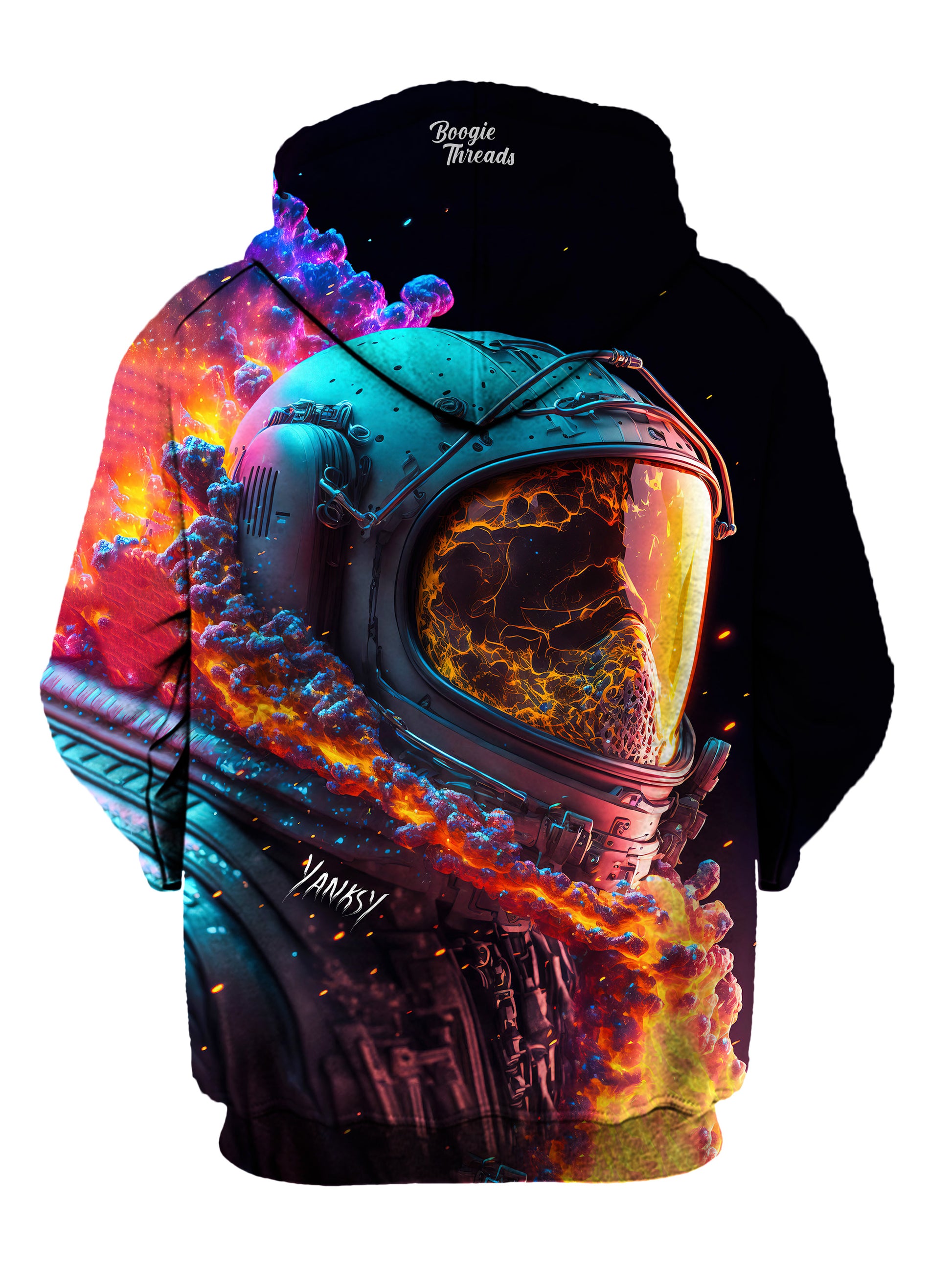 Experience ultimate comfort and style at festivals and raves with this pullover hoodie