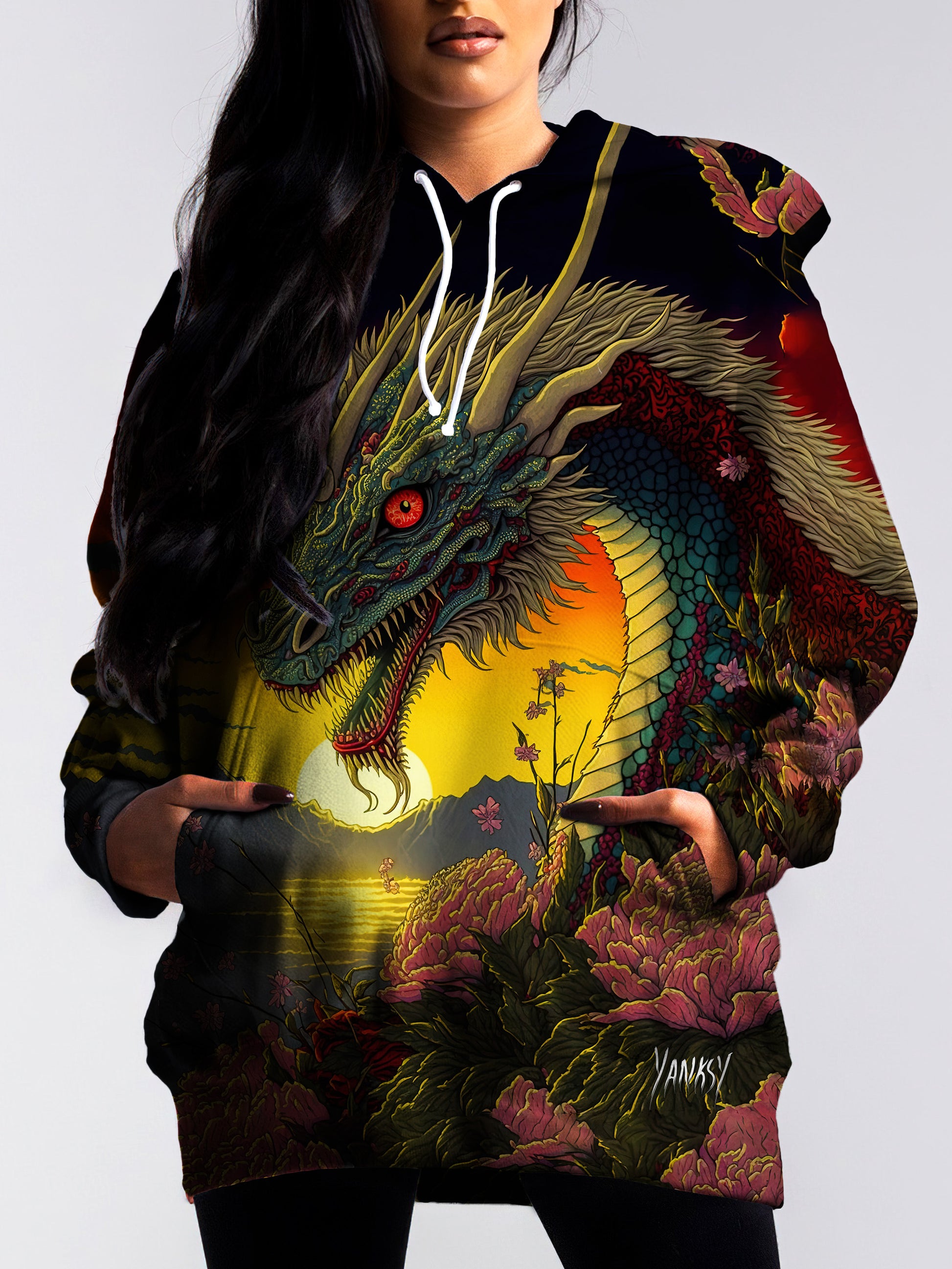 Get lost in the mesmerizing patterns and colors of this trippy pullover hoodie