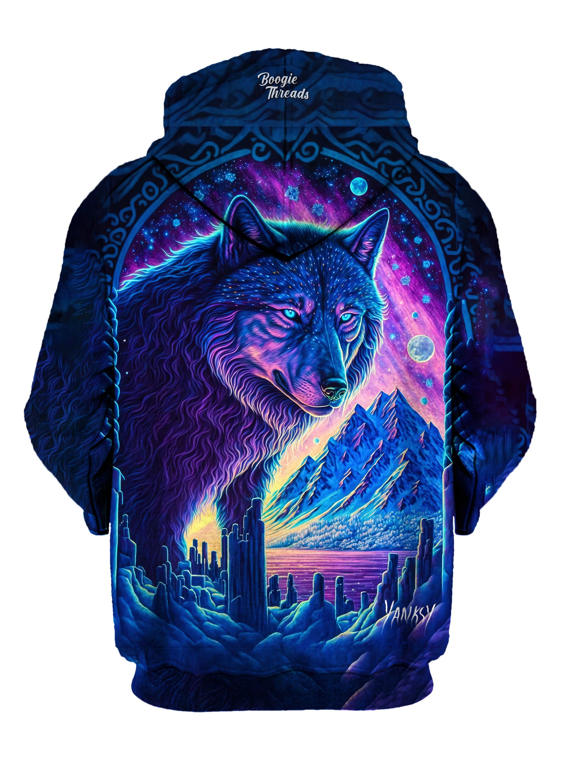 Stay comfortable and stylish all day and night at festivals and raves with this pullover hoodie