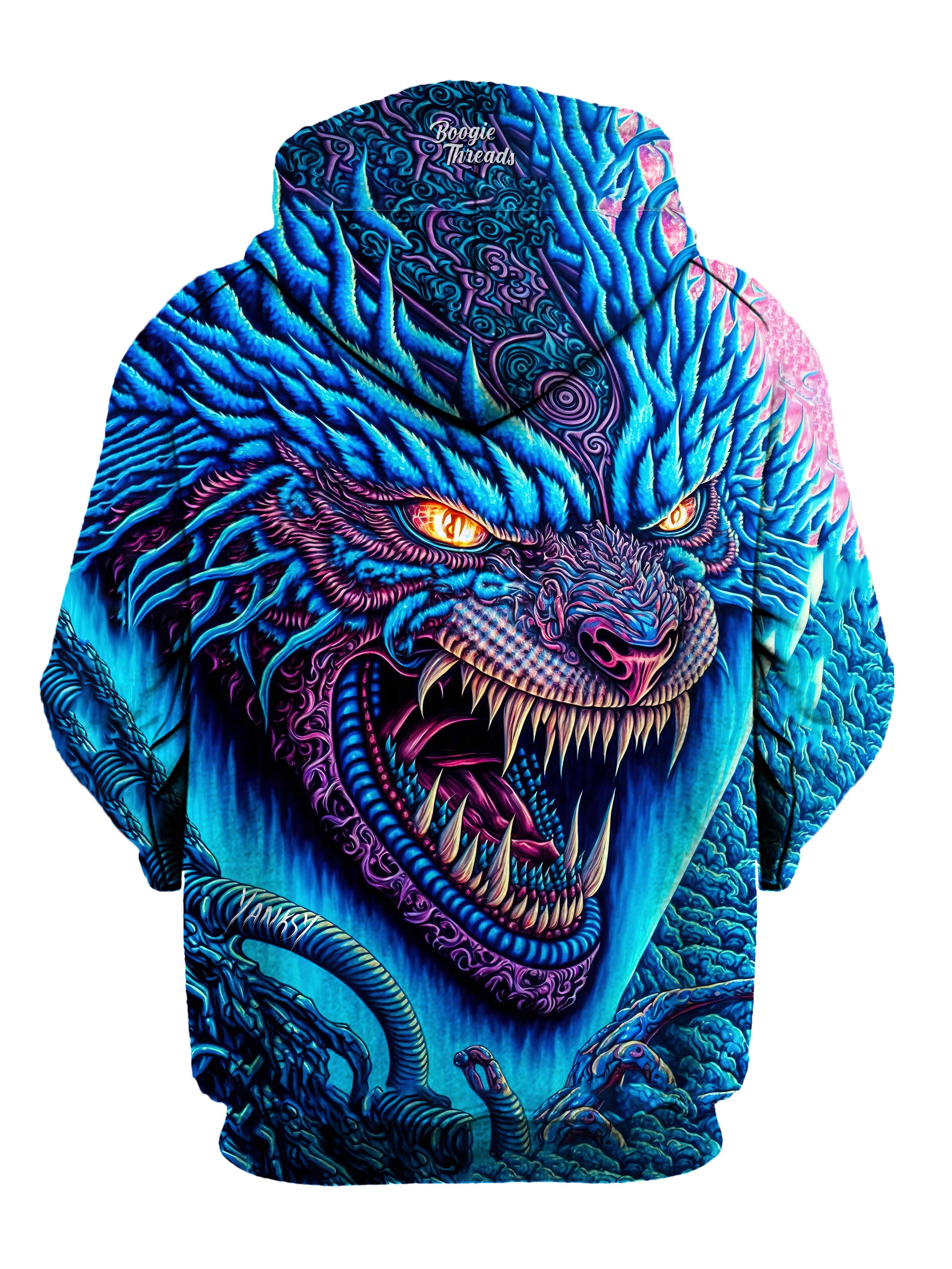 Experience ultimate comfort and style at festivals and raves with this pullover hoodie