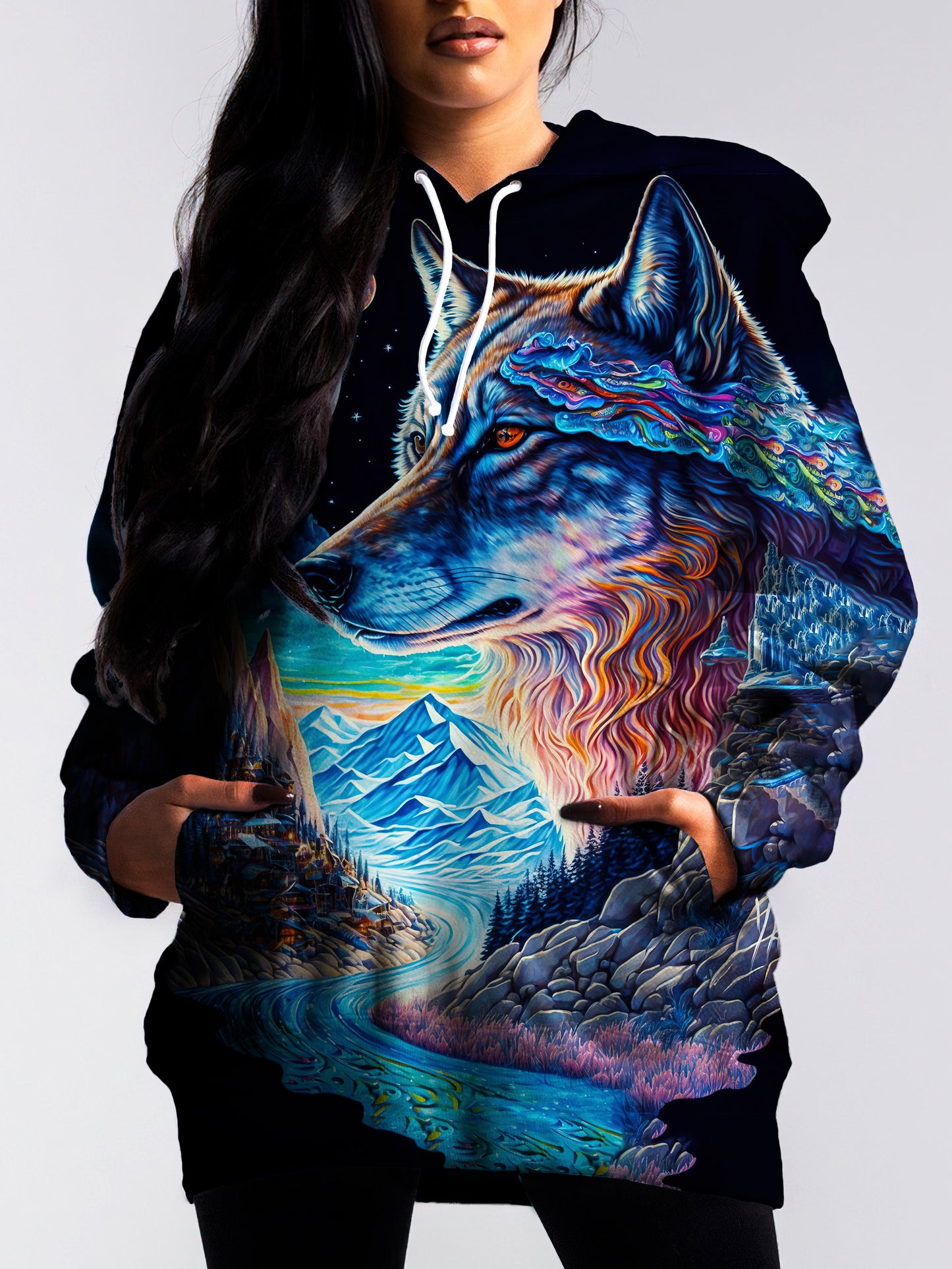 Stay warm and cozy at festivals and raves with this comfortable hoodie