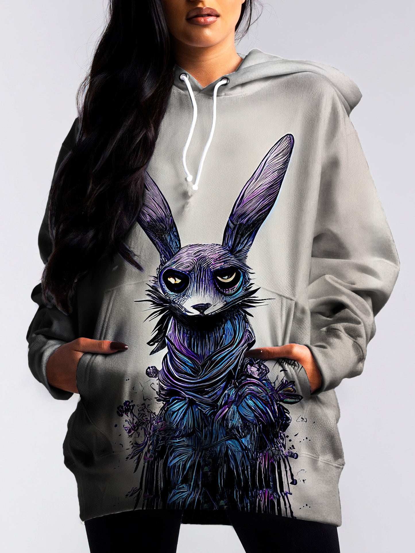 Turn heads wherever you go with this mesmerizing trippy pullover hoodie