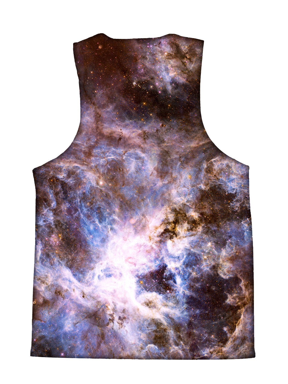 Psychedelic all over print space tank by GratefullyDyed Apparel back view.