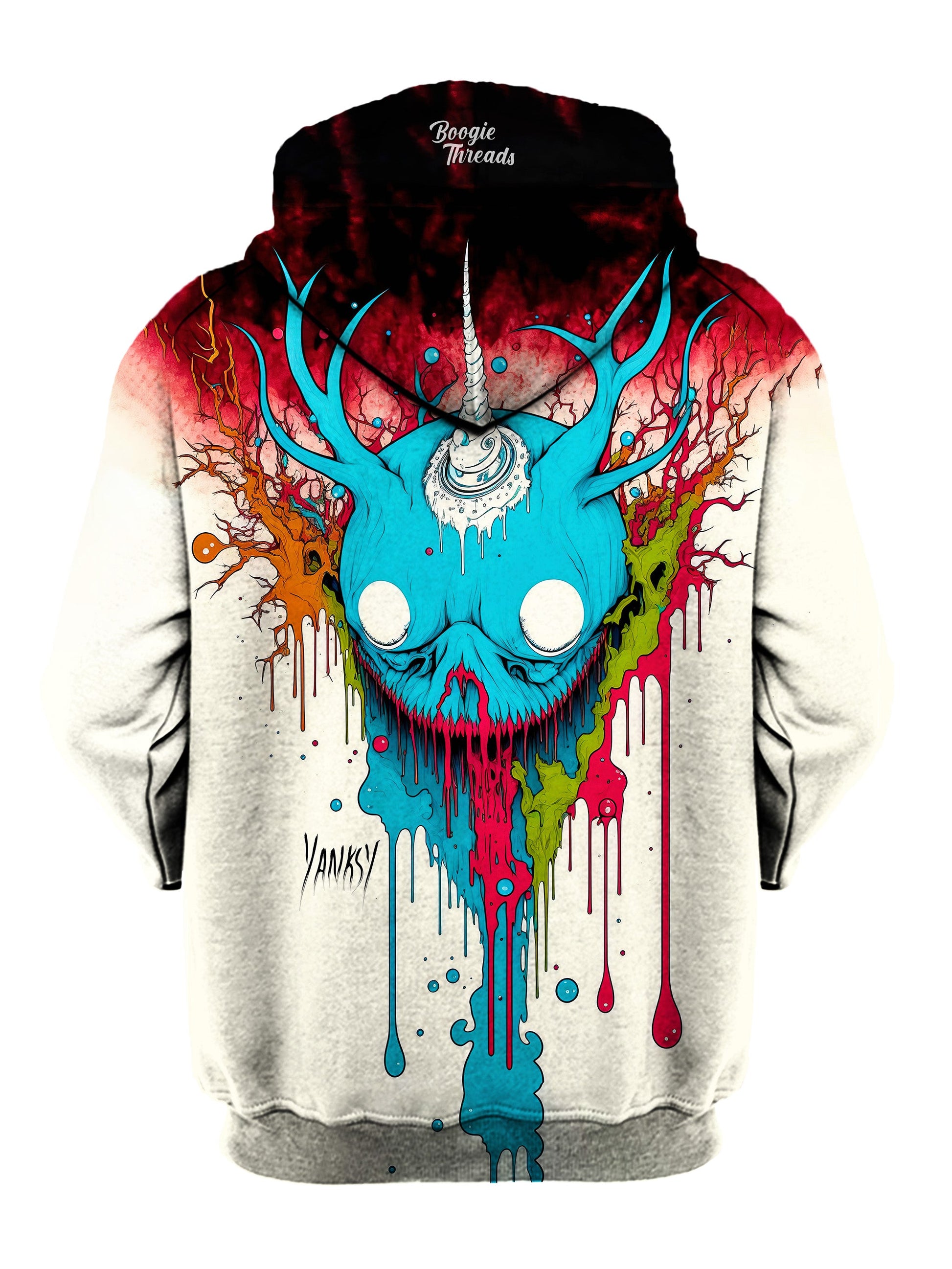 Elevate your wardrobe with this bold and colorful trippy hoodie