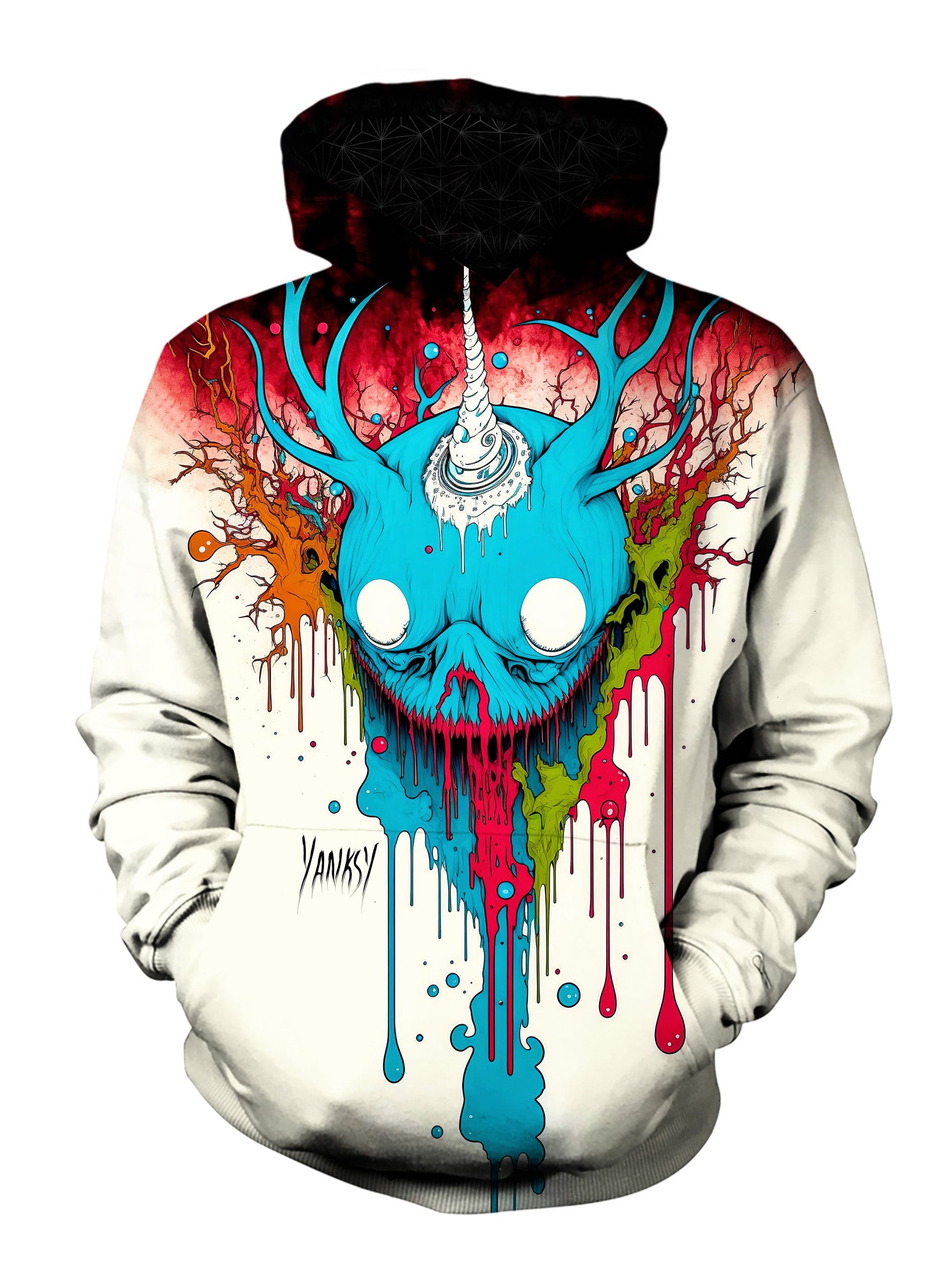Experience the transformative power of psychedelic design with this unique pullover hoodie