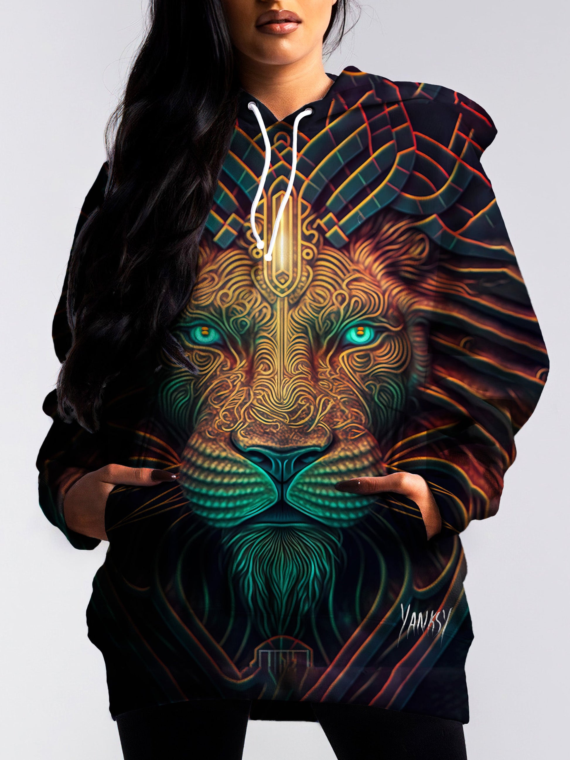 Stay warm and cozy at festivals and raves with this comfortable hoodie