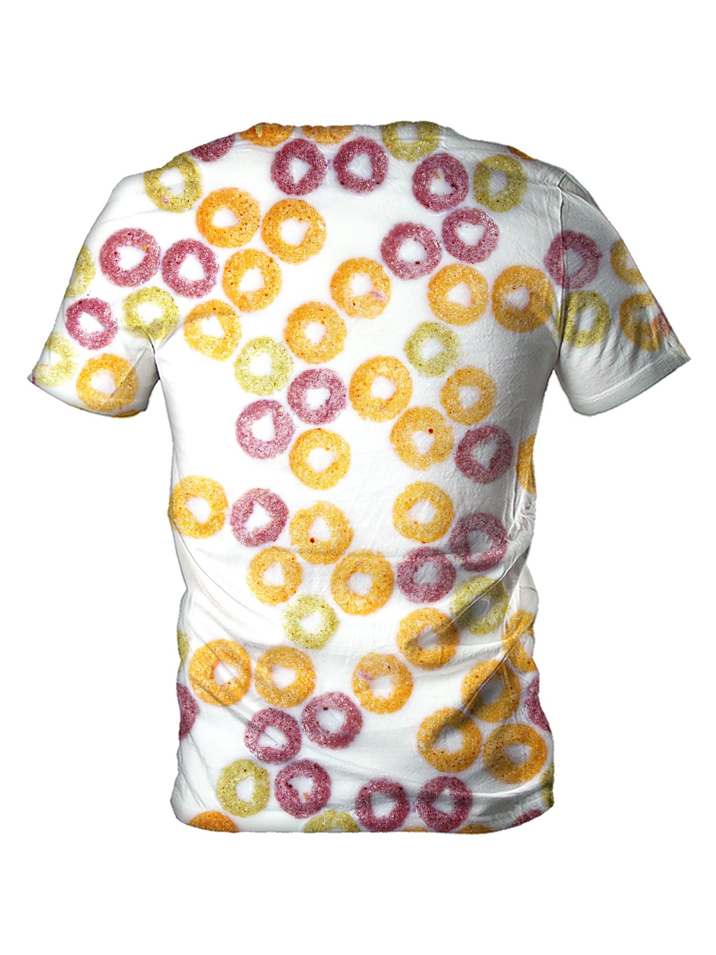 Back view of all over print psychedelic foodie t shirt by Gratefully Dyed Apparel. 
