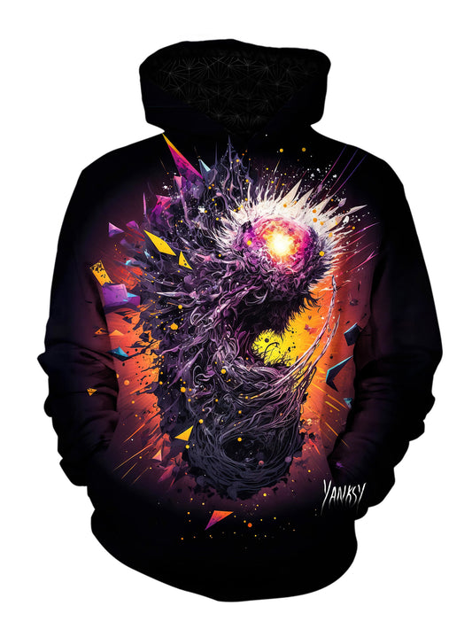 Elevate your wardrobe with this vibrant and striking trippy pullover hoodie