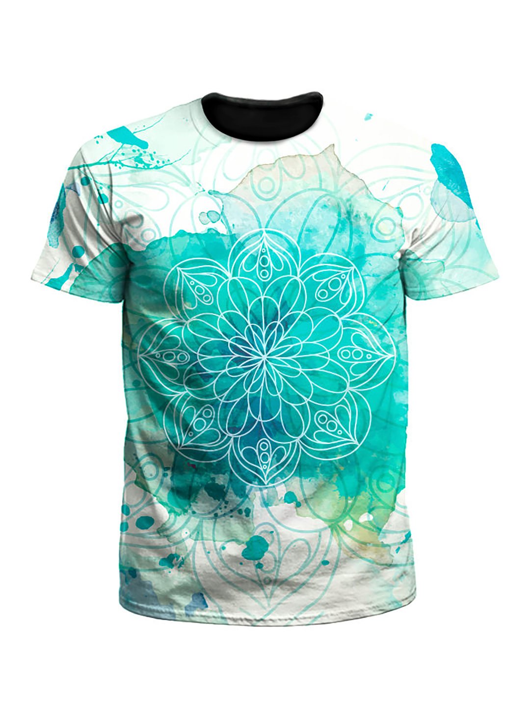 Mandala Splotches Watercolor Unisex T-Shirt - Boogie Threads