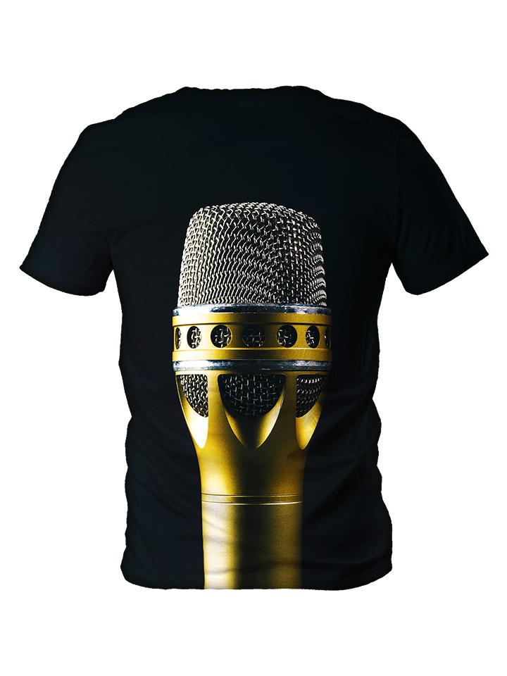Back view of all over print psychedelic music lover t shirt by Gratefully Dyed Apparel. 