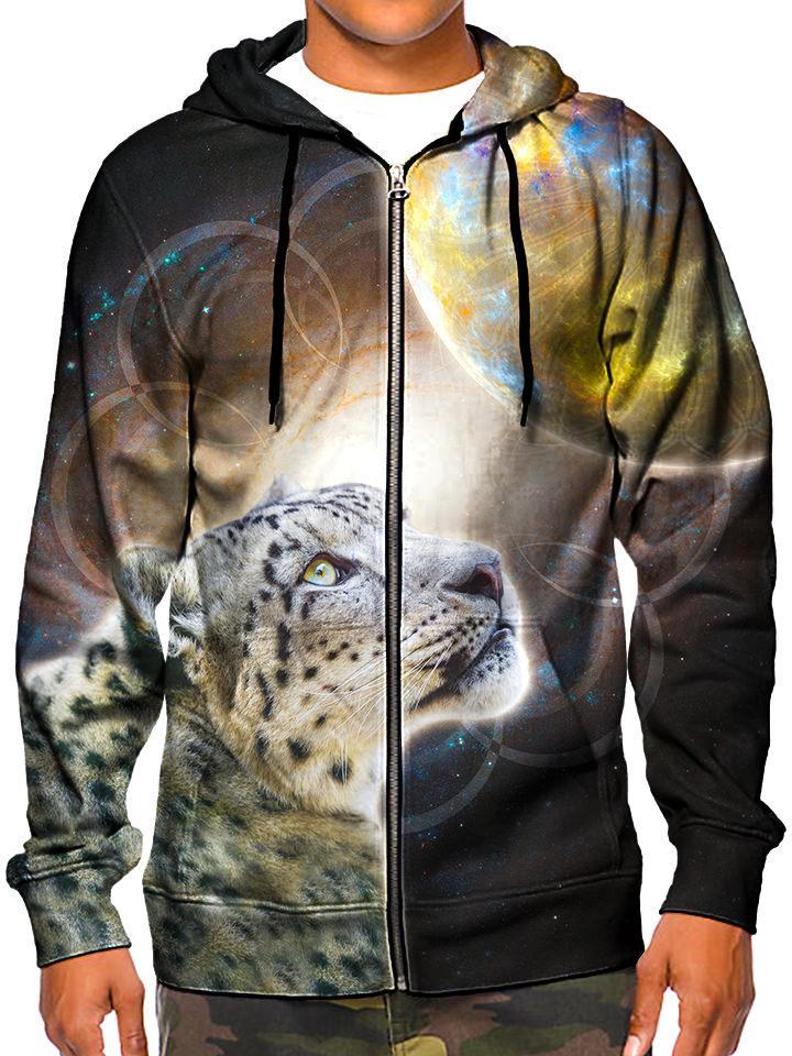 Sky Leopard Zip-Up Hoodie