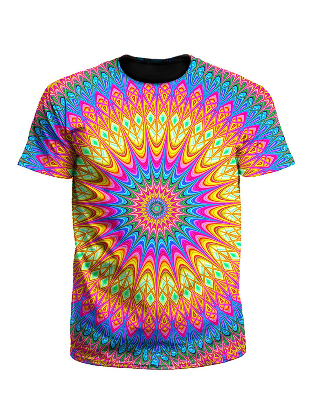 Neon Tribe Rainbow Mandala Unisex T-Shirt - Boogie Threads