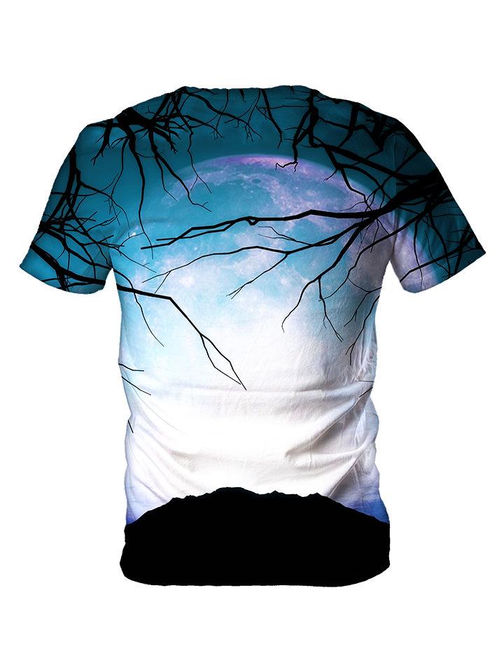 Back view of all over print psychedelic nature galaxy t shirt by Gratefully Dyed Apparel. 