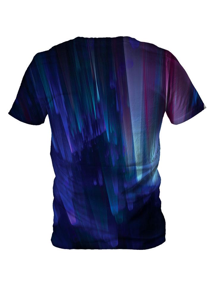 Back view of all over print psychedelic space t shirt by Gratefully Dyed Apparel. 