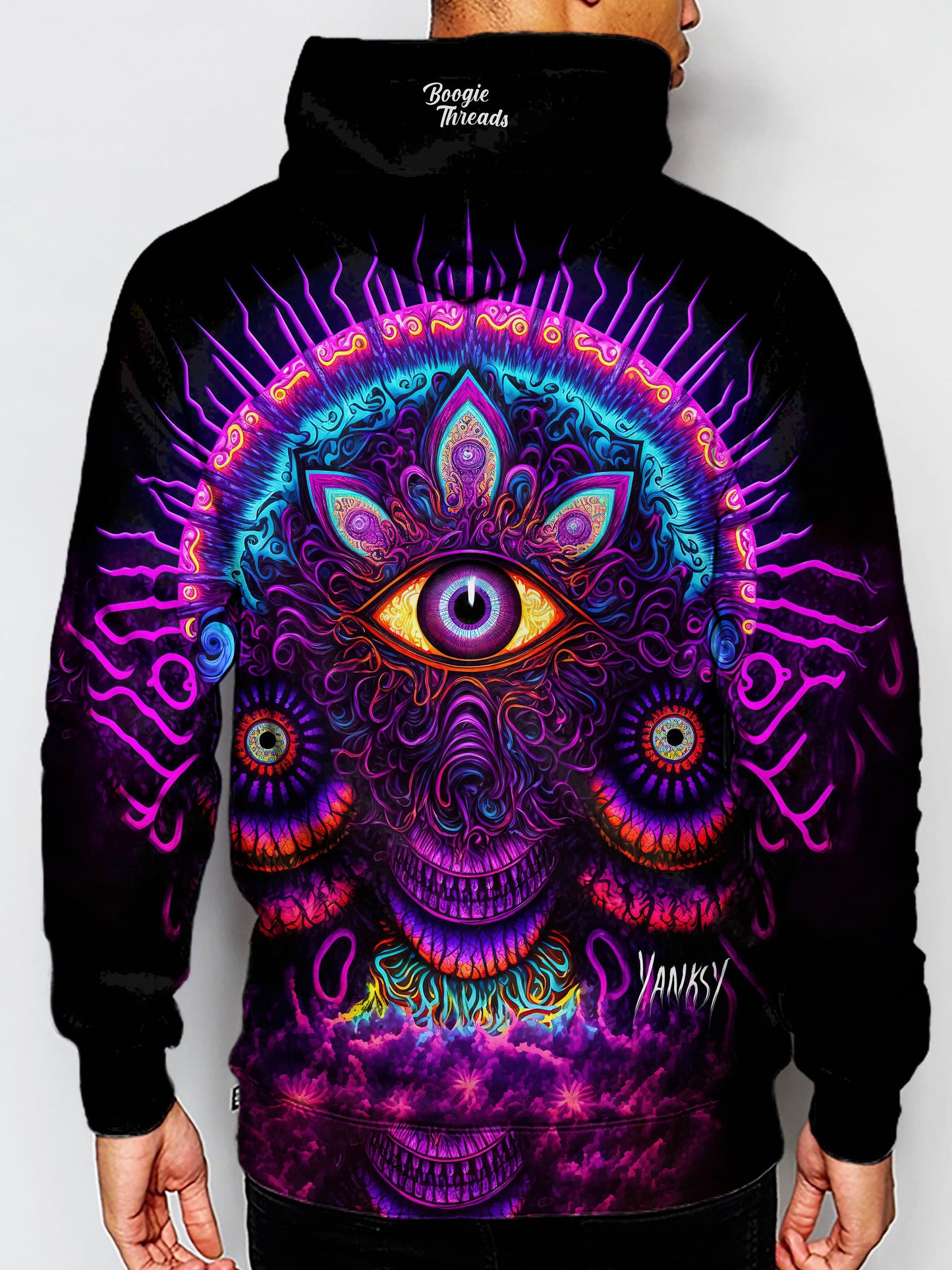 Get ready to enter a world of mesmerizing patterns and vibrant colors with this trippy hoodie
