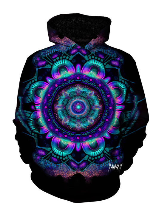 Experience the transformative power of psychedelic design with this unique pullover hoodie